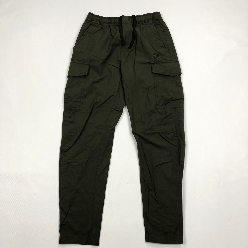 Nike Sportswear Woven Unlined Utility Cargo Pants Olive Green Mens Small DD5207